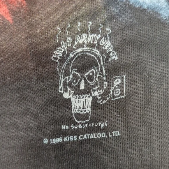 Vintage 1996 KISS Band Tee XL Cronies USA Made Fire Graphic Rock Shirt - Picture 4 of 5